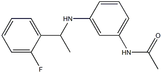 N-(3-{[1-(2-fluorophenyl)ethyl]amino}phenyl)acetamide Struktur