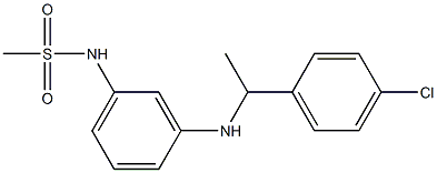 N-(3-{[1-(4-chlorophenyl)ethyl]amino}phenyl)methanesulfonamide Struktur