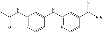 N-(3-{[4-(aminocarbonothioyl)pyridin-2-yl]amino}phenyl)acetamide Struktur