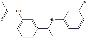 N-(3-{1-[(3-bromophenyl)amino]ethyl}phenyl)acetamide Struktur