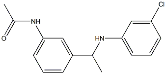 N-(3-{1-[(3-chlorophenyl)amino]ethyl}phenyl)acetamide Struktur