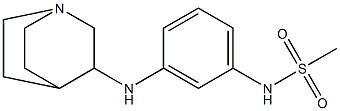 N-(3-{1-azabicyclo[2.2.2]octan-3-ylamino}phenyl)methanesulfonamide Struktur