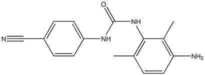 N-(3-amino-2,6-dimethylphenyl)-N'-(4-cyanophenyl)urea Struktur