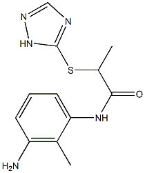 N-(3-amino-2-methylphenyl)-2-(1H-1,2,4-triazol-5-ylsulfanyl)propanamide Struktur