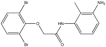 N-(3-amino-2-methylphenyl)-2-(2,6-dibromophenoxy)acetamide Struktur