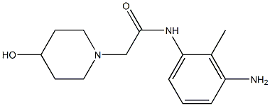 N-(3-amino-2-methylphenyl)-2-(4-hydroxypiperidin-1-yl)acetamide Struktur