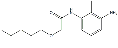 N-(3-amino-2-methylphenyl)-2-[(4-methylpentyl)oxy]acetamide Struktur