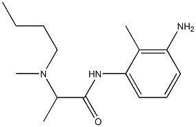 N-(3-amino-2-methylphenyl)-2-[butyl(methyl)amino]propanamide Struktur