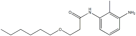 N-(3-amino-2-methylphenyl)-3-(hexyloxy)propanamide Struktur