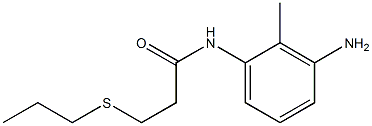 N-(3-amino-2-methylphenyl)-3-(propylsulfanyl)propanamide Struktur