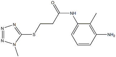 N-(3-amino-2-methylphenyl)-3-[(1-methyl-1H-1,2,3,4-tetrazol-5-yl)sulfanyl]propanamide Struktur