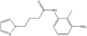 N-(3-amino-2-methylphenyl)-4-(1H-pyrazol-1-yl)butanamide Struktur