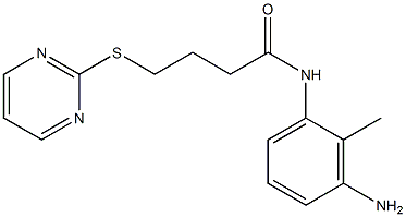 N-(3-amino-2-methylphenyl)-4-(pyrimidin-2-ylsulfanyl)butanamide Struktur