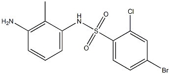 N-(3-amino-2-methylphenyl)-4-bromo-2-chlorobenzene-1-sulfonamide Struktur