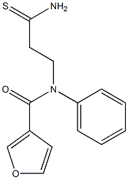 N-(3-amino-3-thioxopropyl)-N-phenyl-3-furamide Struktur