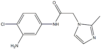 N-(3-amino-4-chlorophenyl)-2-(2-methyl-1H-imidazol-1-yl)acetamide Struktur