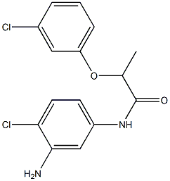 N-(3-amino-4-chlorophenyl)-2-(3-chlorophenoxy)propanamide Struktur