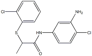 N-(3-amino-4-chlorophenyl)-2-[(2-chlorophenyl)sulfanyl]propanamide Struktur