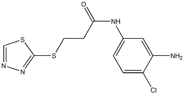 N-(3-amino-4-chlorophenyl)-3-(1,3,4-thiadiazol-2-ylsulfanyl)propanamide Struktur