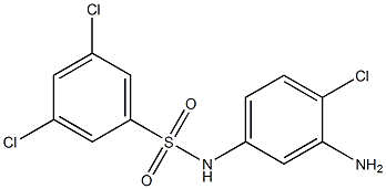 N-(3-amino-4-chlorophenyl)-3,5-dichlorobenzene-1-sulfonamide Struktur