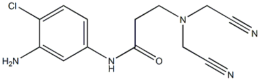 N-(3-amino-4-chlorophenyl)-3-[bis(cyanomethyl)amino]propanamide Struktur