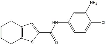 N-(3-amino-4-chlorophenyl)-4,5,6,7-tetrahydro-1-benzothiophene-2-carboxamide Struktur