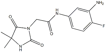 N-(3-amino-4-fluorophenyl)-2-(4,4-dimethyl-2,5-dioxoimidazolidin-1-yl)acetamide Struktur