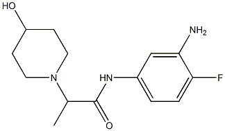 N-(3-amino-4-fluorophenyl)-2-(4-hydroxypiperidin-1-yl)propanamide Struktur