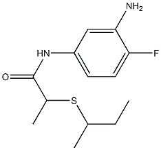 N-(3-amino-4-fluorophenyl)-2-(butan-2-ylsulfanyl)propanamide Struktur