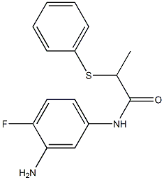 N-(3-amino-4-fluorophenyl)-2-(phenylsulfanyl)propanamide Struktur