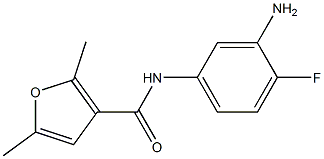 N-(3-amino-4-fluorophenyl)-2,5-dimethyl-3-furamide Struktur