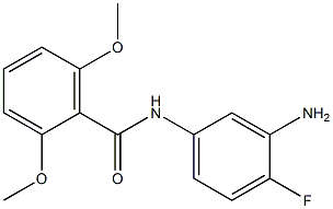 N-(3-amino-4-fluorophenyl)-2,6-dimethoxybenzamide Struktur