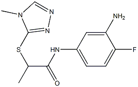 N-(3-amino-4-fluorophenyl)-2-[(4-methyl-4H-1,2,4-triazol-3-yl)sulfanyl]propanamide Struktur