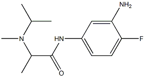 N-(3-amino-4-fluorophenyl)-2-[isopropyl(methyl)amino]propanamide Struktur