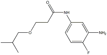 N-(3-amino-4-fluorophenyl)-3-(2-methylpropoxy)propanamide Struktur