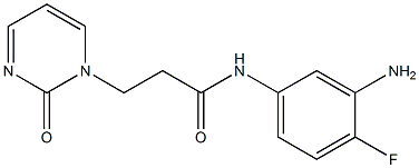 N-(3-amino-4-fluorophenyl)-3-(2-oxopyrimidin-1(2H)-yl)propanamide Struktur