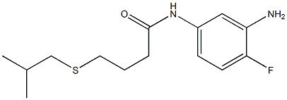 N-(3-amino-4-fluorophenyl)-4-[(2-methylpropyl)sulfanyl]butanamide Struktur