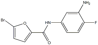 N-(3-amino-4-fluorophenyl)-5-bromo-2-furamide Struktur