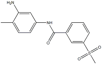 N-(3-amino-4-methylphenyl)-3-methanesulfonylbenzamide Struktur