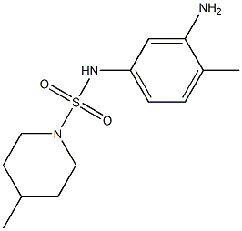 N-(3-amino-4-methylphenyl)-4-methylpiperidine-1-sulfonamide Struktur