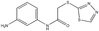 N-(3-aminophenyl)-2-(1,3,4-thiadiazol-2-ylsulfanyl)acetamide Struktur