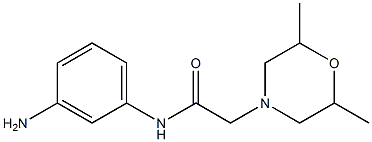 N-(3-aminophenyl)-2-(2,6-dimethylmorpholin-4-yl)acetamide Struktur