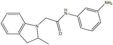 N-(3-aminophenyl)-2-(2-methyl-2,3-dihydro-1H-indol-1-yl)acetamide Struktur