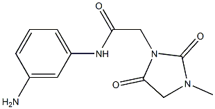 N-(3-aminophenyl)-2-(3-methyl-2,5-dioxoimidazolidin-1-yl)acetamide Struktur