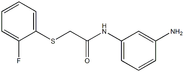 N-(3-aminophenyl)-2-[(2-fluorophenyl)sulfanyl]acetamide Struktur