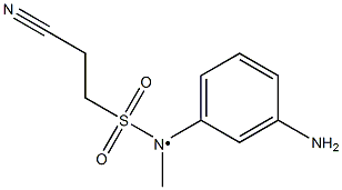 N-(3-aminophenyl)-2-cyano-N-methylethane-1-sulfonamido Struktur