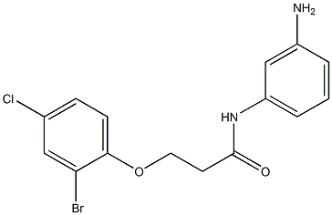 N-(3-aminophenyl)-3-(2-bromo-4-chlorophenoxy)propanamide Struktur