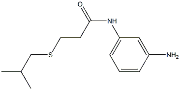 N-(3-aminophenyl)-3-[(2-methylpropyl)sulfanyl]propanamide Struktur