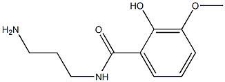 N-(3-aminopropyl)-2-hydroxy-3-methoxybenzamide Struktur