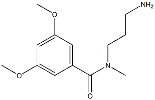 N-(3-aminopropyl)-3,5-dimethoxy-N-methylbenzamide Struktur